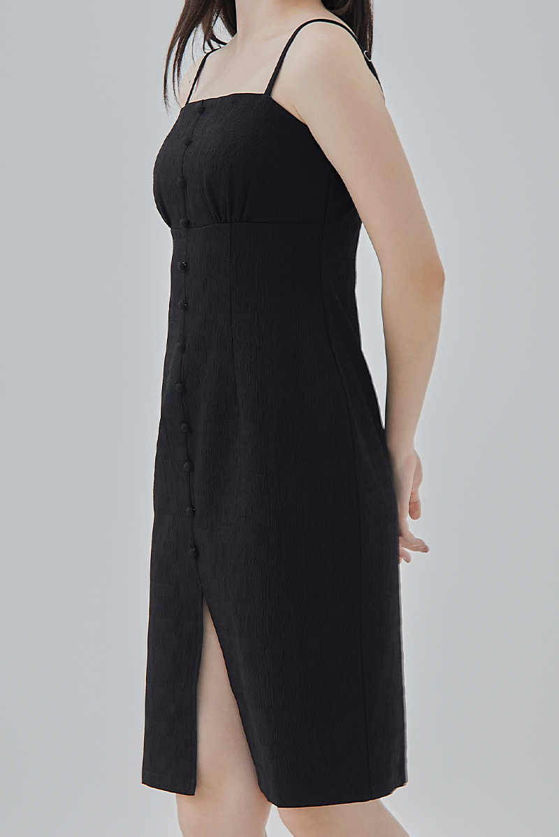   Kallie Padded Bust Dress in Black