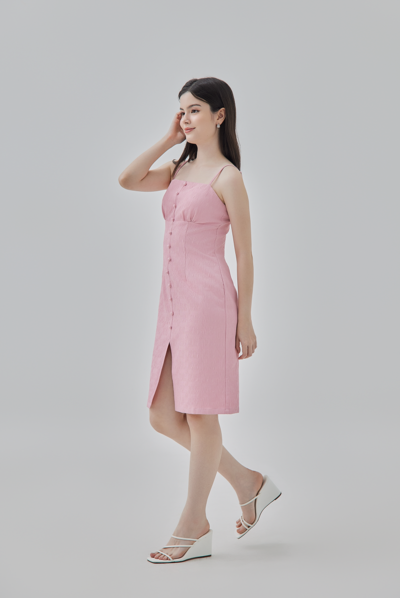  Kallie Padded Bust Dress in Pink 