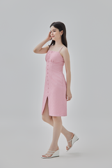  Kallie Padded Bust Dress in Pink 