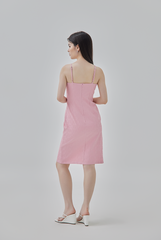  Kallie Padded Bust Dress in Pink 