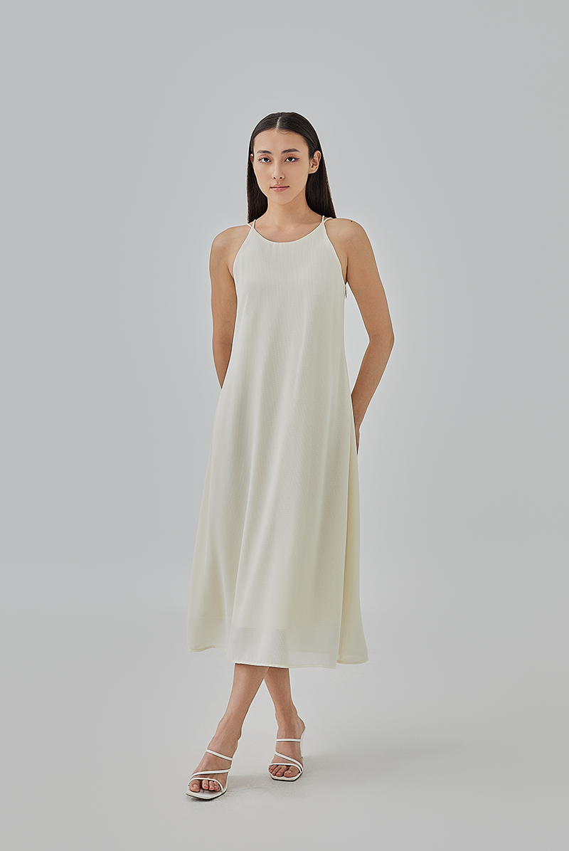 Julissa Halter Back Dress in Butter