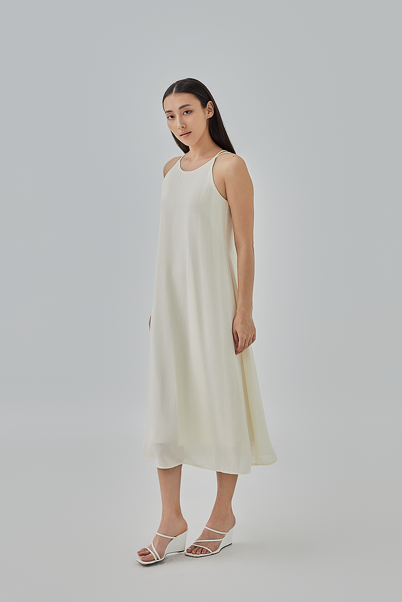 Julissa Halter Back Dress in Butter