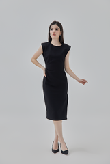 Valkyrie Body Fitted Dress in Black