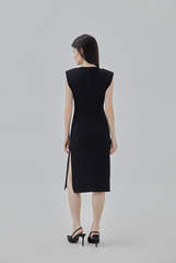 Valkyrie Body Fitted Dress in Black