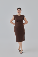 Valkyrie Body Fitted Dress in Chocolate