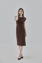 Valkyrie Body Fitted Dress in Chocolate