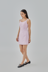 Priscilla Open Back Mini Dress in Orchid