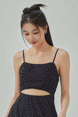 Brooklyn Front Cut-Out Polka Dots Dress