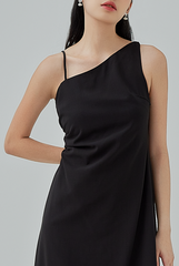 Auriellia Slanted Neckline Midi Dress