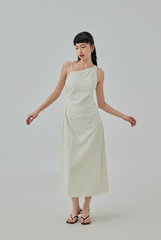 Auriellia Slanted Neckline Midi Dress