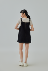 Kori Front Pockets Overall Mini Dress