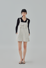 Kori Front Pockets Overall Mini Dress