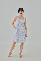 Evelyn Floral Textured Tent Dress