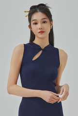 Kailey Cheongsam Inspired Knit Dress