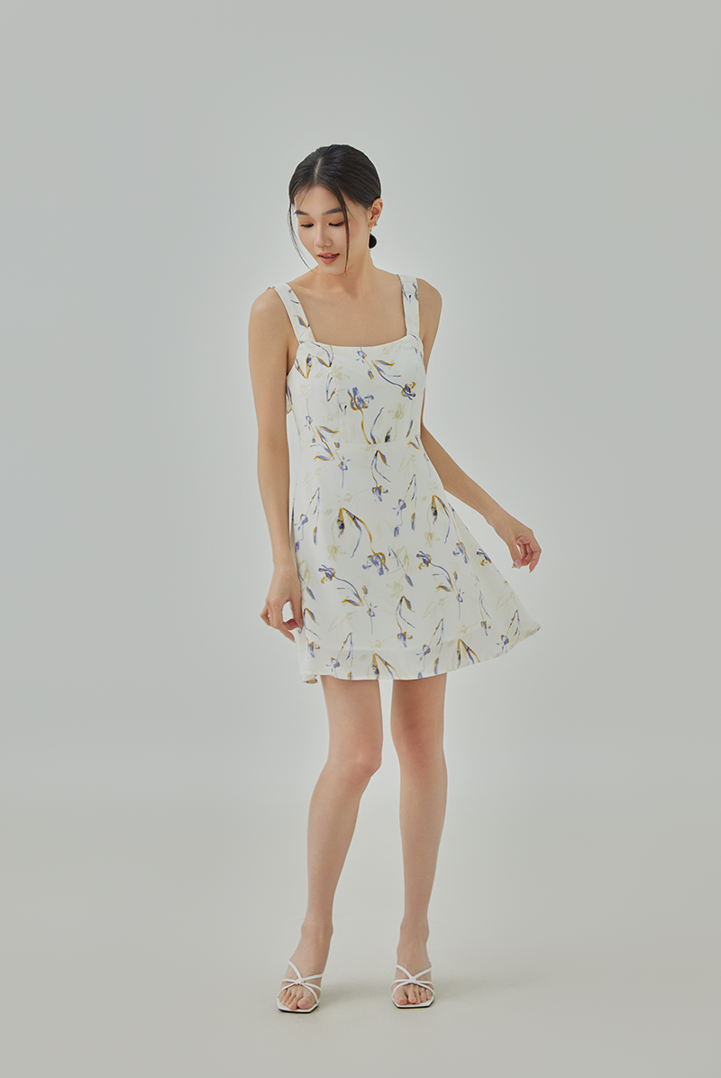 Ivie Floral Printed A-Line Dress