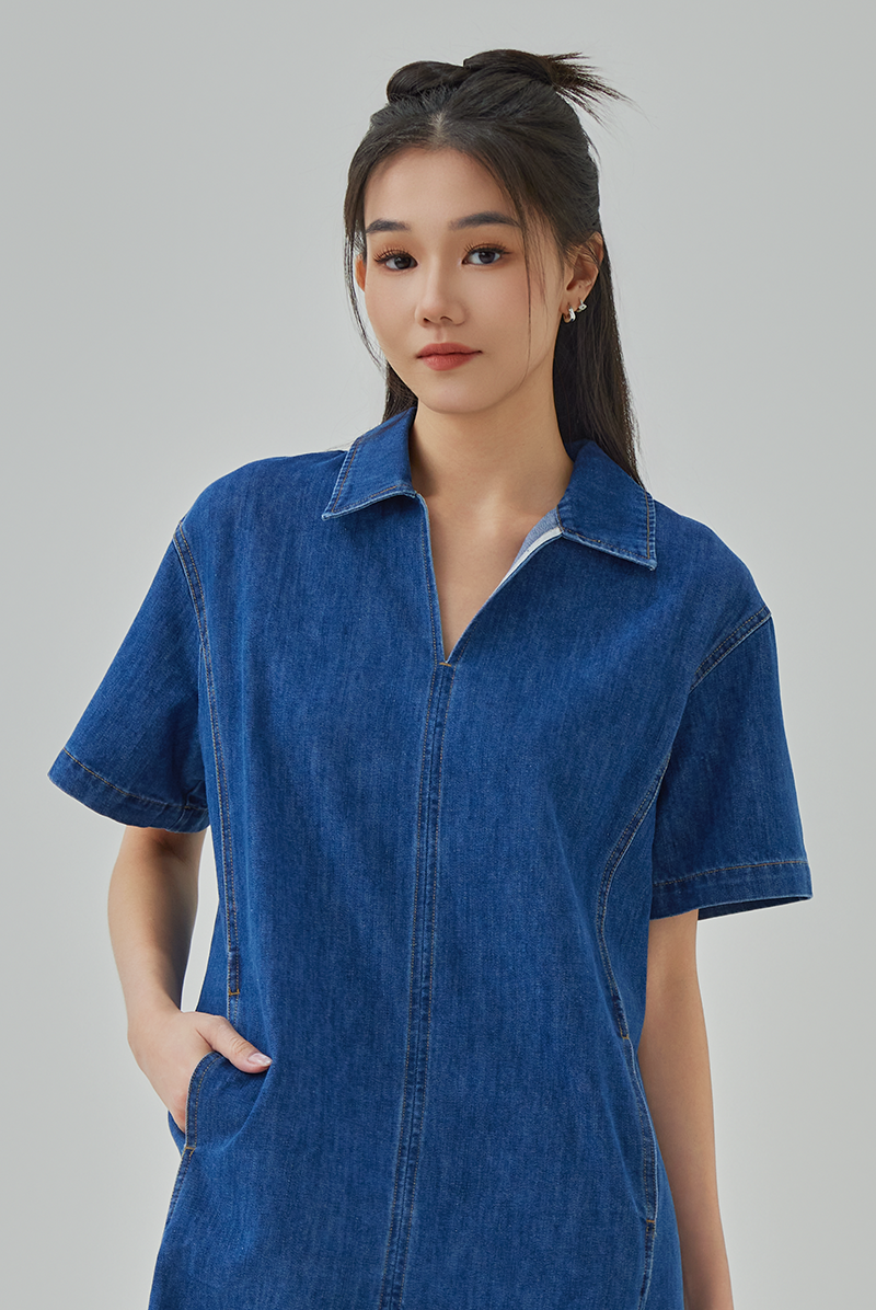 Harper Denim Loose Mini Dress