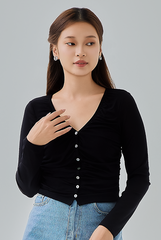 Briella Ruched Mesh Top