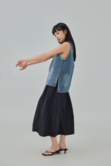 Brena Loose Fitting Denim Top