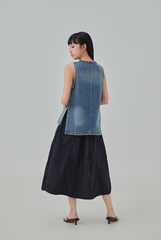 Brena Loose Fitting Denim Top