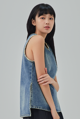 Brena Loose Fitting Denim Top