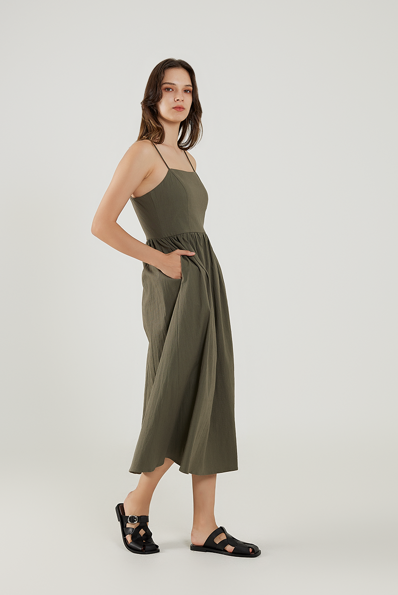 Single Strapped Midi Dress