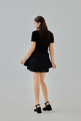 Poppy Scalloped Hem Mini Skirt