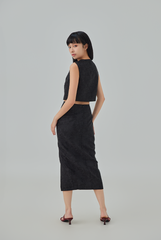 Krystal Front Slit Pencil Skirt