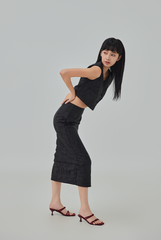 Krystal Front Slit Pencil Skirt