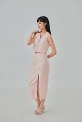 Krystal Front Slit Pencil Skirt