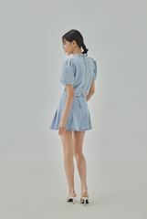 Liley Mini A-Line Denim Skirt