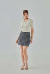 Ana Mini Tweed Textured Skort