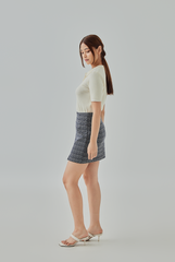 Ana Mini Tweed Textured Skort