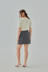 Ana Mini Tweed Textured Skort