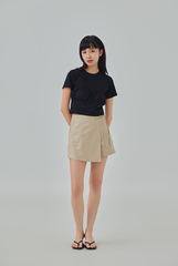 Natalie Self-Tie Ribbon Wrap Skort