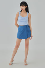 Natalie Self-Tie Ribbon Wrap Skort