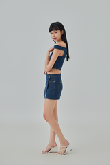 Naomi Denim Wrap Skort