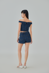 Naomi Denim Wrap Skort