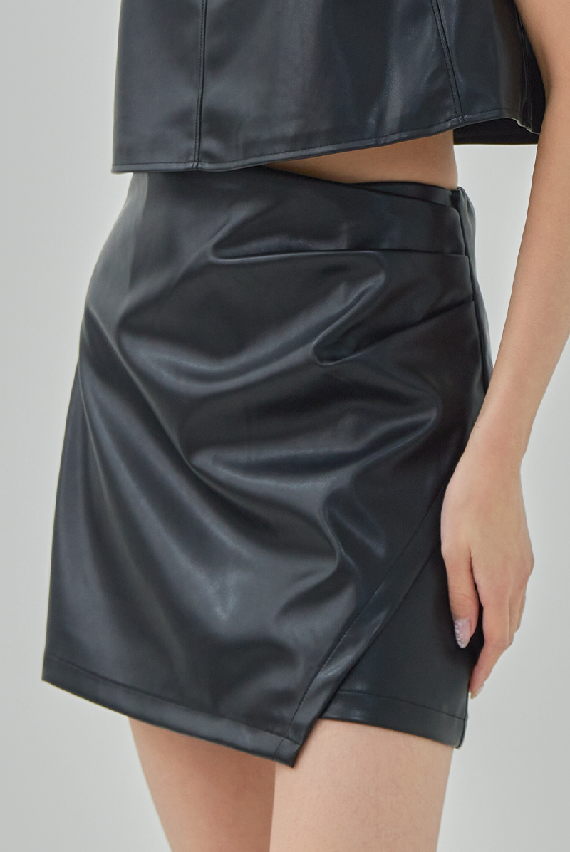 Xena Faux Leather Skort