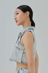 Macie Denim Vest Top