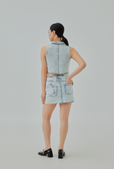 Macie Denim Vest Top