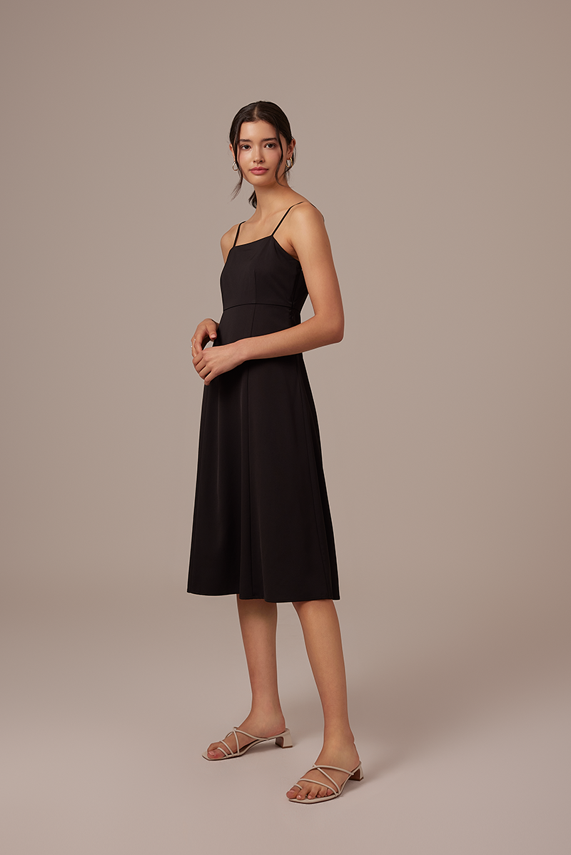 Devi Sleeveless Dress in Black