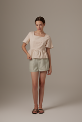 Claudia Bell Top in Cream