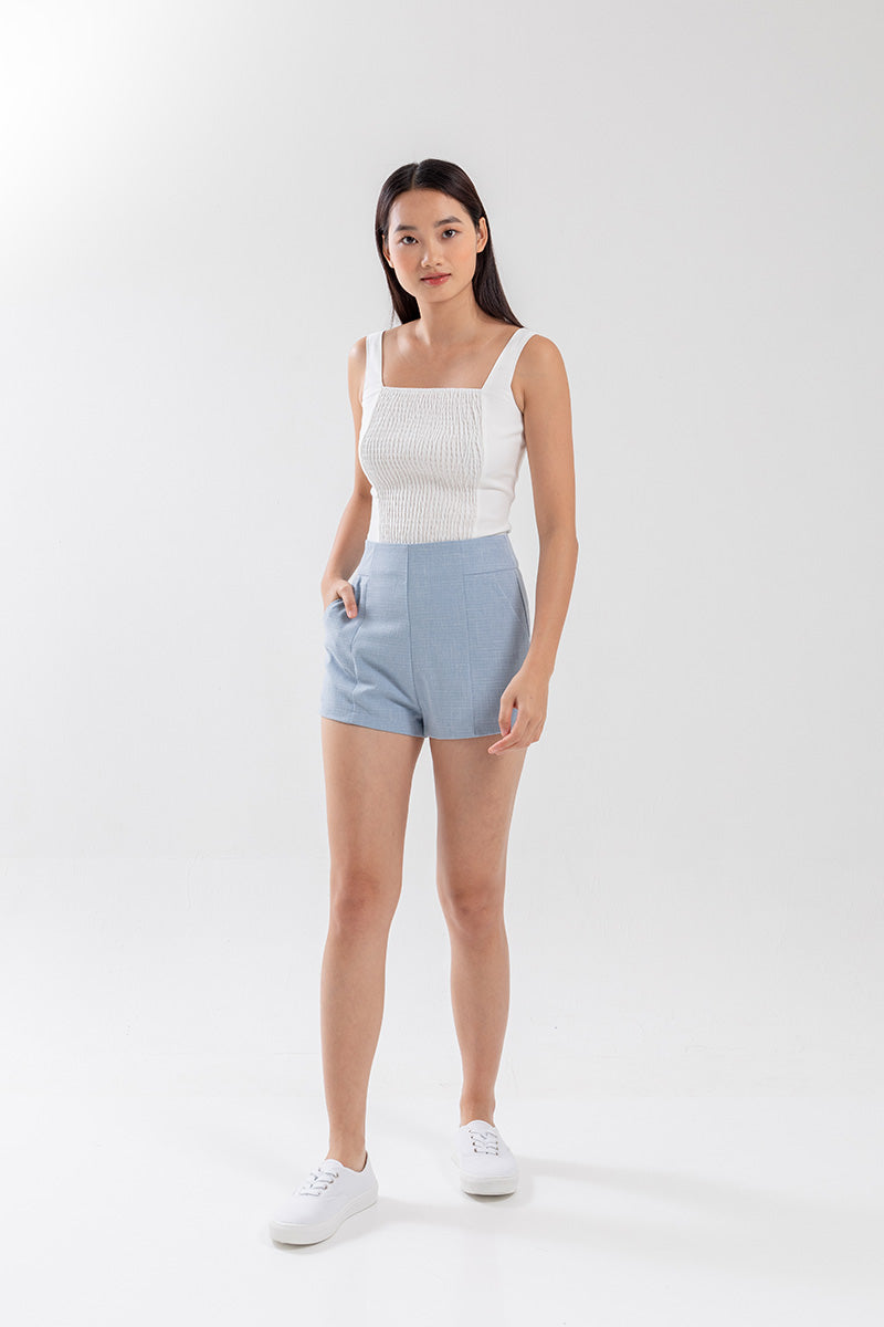 Elfie A-Line Shorts in Blue